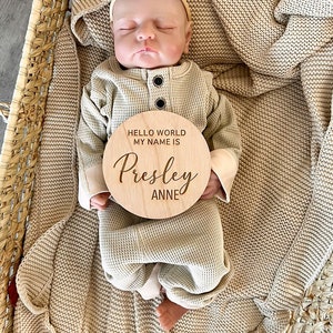 Personalized Wooden Baby Name Announcement Sign