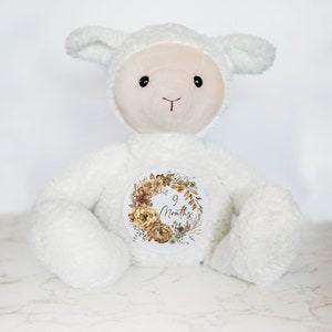 Cartes étape importante pour la première année de bébé, cadeau baby shower, cartes étape étape bébé interchangeables, faire-part de bébé, agneau personnalisé