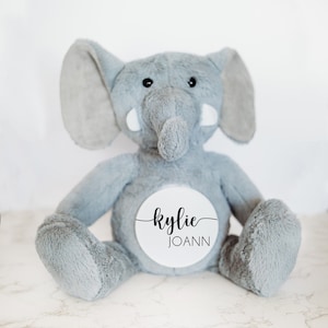 Rastreador de hitos, señal de hito, animal de peluche personalizado, hitos mensuales, tarjeta de hito, animal de peluche de elefante, hito del bebé