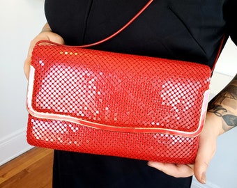Vintage Cherry Chain Mesh Handbag