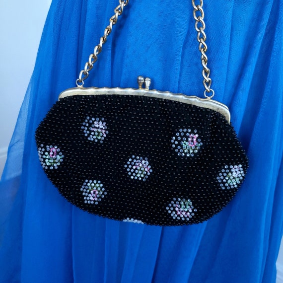 60s Embroidered Beaded Handbag - image 3