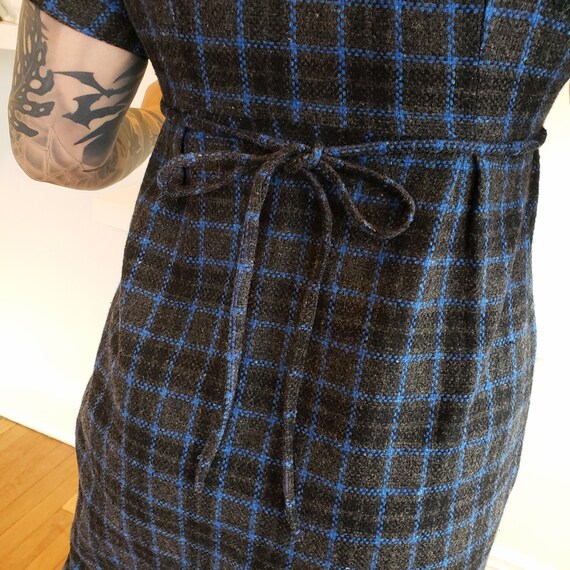 60s Volup Vintage Plaid Babydoll Dress S-L - image 8