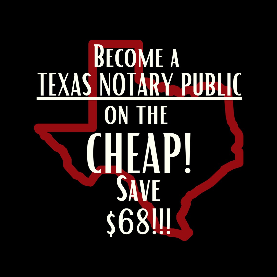 How to a Texas Notary Public on the Cheap Save 68.00 Etsy