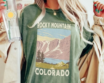 Granola Girl Esthetisch Comfort Kleuren Granola Girl Kleding Rocky Mountain Colorado Shirt Granola Girl Accessoires Granola Esthetisch Shirt