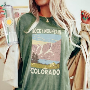 Granola Girl Aesthetic Comfort Colors Granola Girl Clothing Rocky Mountain Colorado Shirt Granola Girl Accessories Granola Aesthetic Shirt