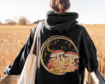 Fairy Grunge Goblincore Abbigliamento Fairycore Grunge Fairycore Goblincore Felpa Goblincore Maglione a fungo Maglione della Luna Felpa con cappuccio Fairy