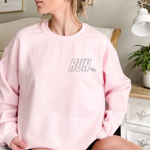 Run Sweatshirt Running Clothes Minimalist Running Sweatshirt Runner Gift Run Crewneck Sweater Marathon Gift Runner Sweater Gift for Runner