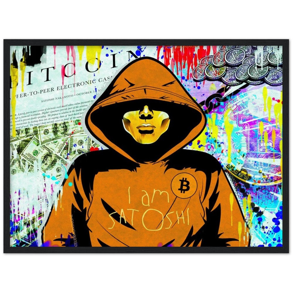 I AM SATOSHI - Poster Framed, Crypto Bitcoin Pop Art a Wall, Gift for  Boyfriend, Luxe Print, Mens Gift Altcoin, Wall Decor for Home Office - Etsy