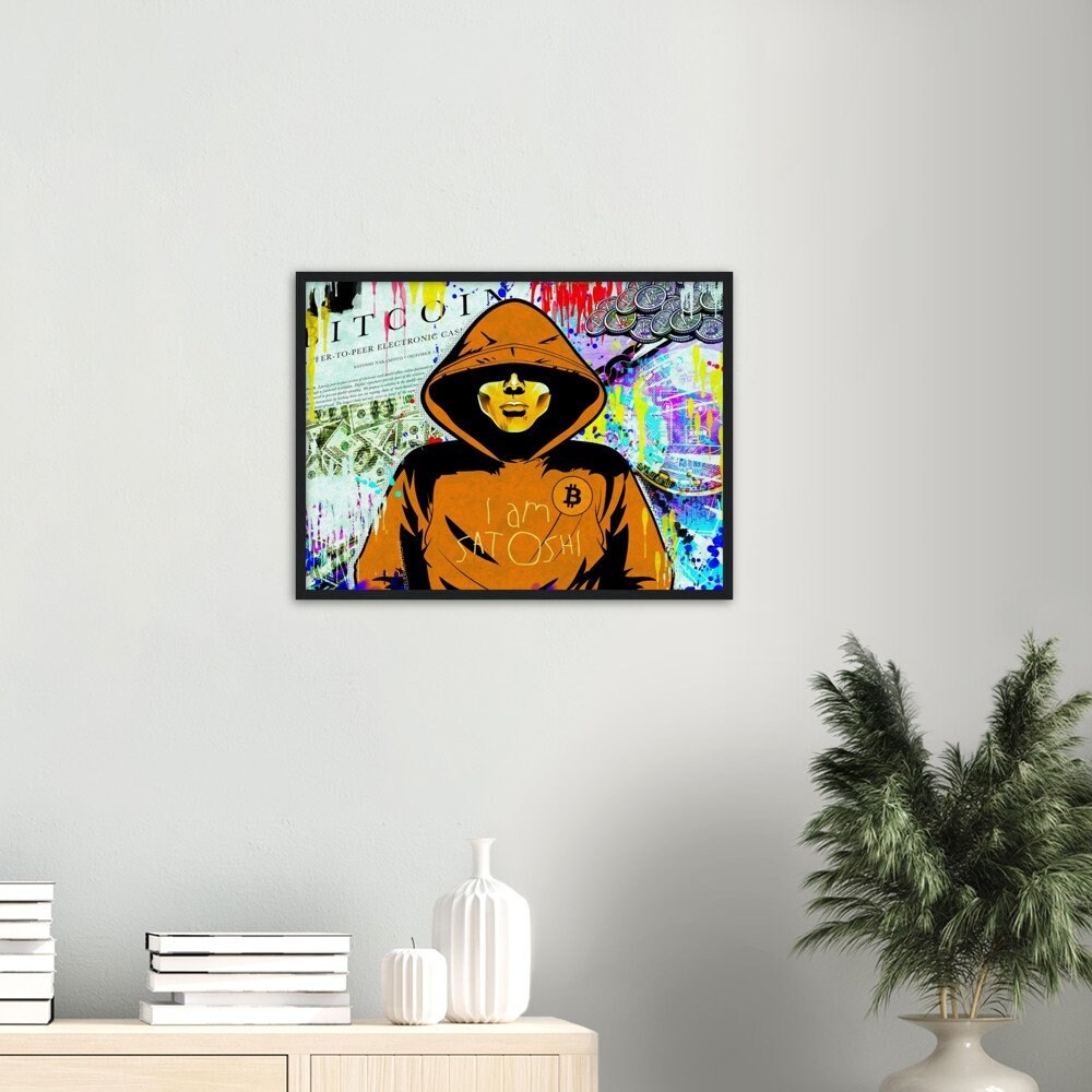 I AM SATOSHI - Poster Framed, Crypto Bitcoin Pop Art a Wall, Gift for  Boyfriend, Luxe Print, Mens Gift Altcoin, Wall Decor for Home Office - Etsy