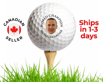 Custom Printed Golf Balls | Groomsman, Bestman, Father's Day, Wedding Party, Retirement, Gift for Him | Printed in Canada