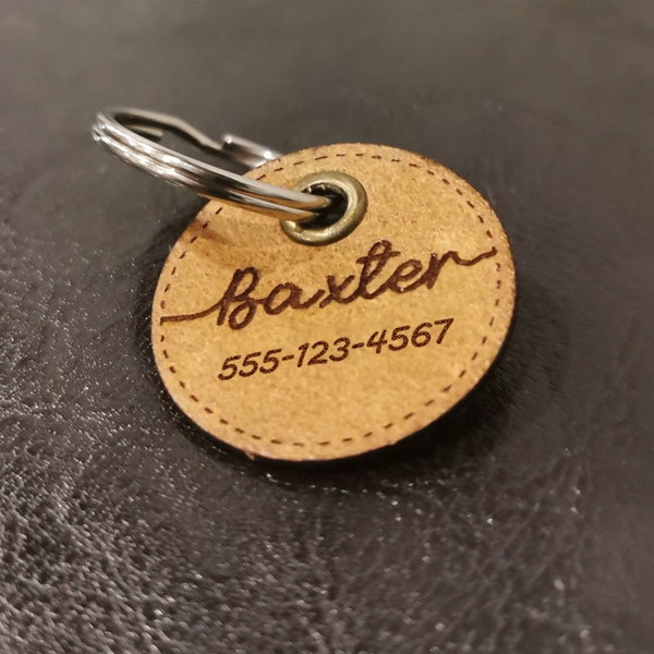 Leather Dog Tag Etsy