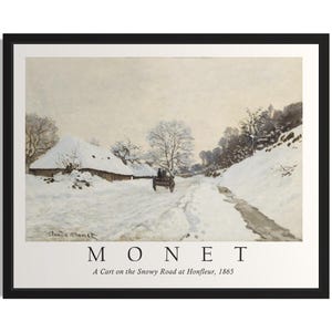 Claude Monet, plakat A Cart Art Print, Monet Poziomy obraz ścienny Obraz Dzieło sztuki Dekoracja salonu