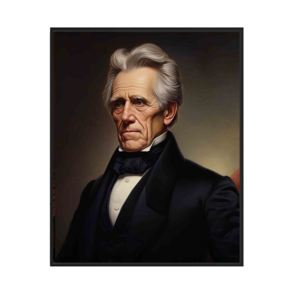 Andrew Jackson – affiche imprimée, décoration murale du président américain, illustration de peinture