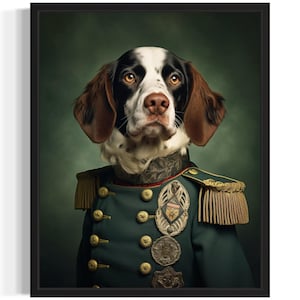 Pôster de arte geral do cão Brittany, pintura de parede de cachorro, arte de decoração para sala de estar