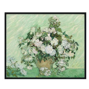 Póster de rosas, impresión artística, pintura de pared horizontal de Van Gogh, obra de arte, decoración para sala de estar