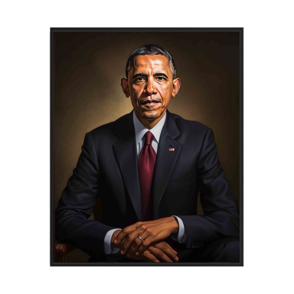 Barack Obama Poster Art Print, US President Wall Decor Painting Artwork