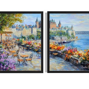 Impression d'art affiche de la ville de Québec (lot de 2), villes internationales, art mural, peinture, oeuvre d'art, décoration de salon