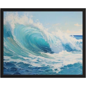 Póster de olas del océano, impresión artística, pintura abstracta para pared, obra de arte, decoración para sala de estar