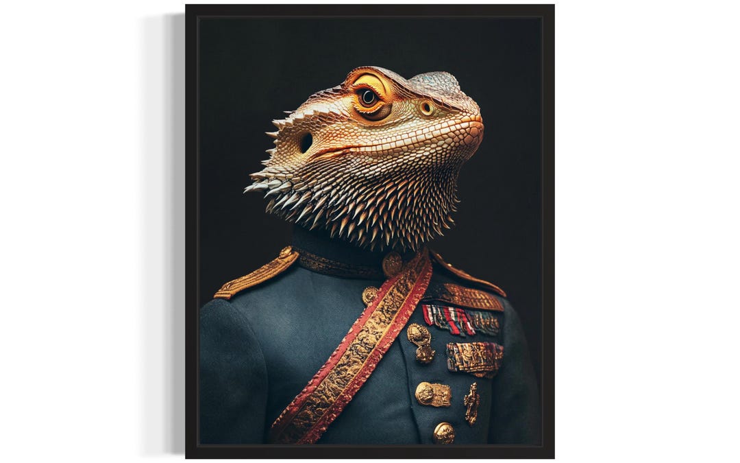 Bearded Dragon General Poster Art Print, Dog Wall Art Painting Picture ...