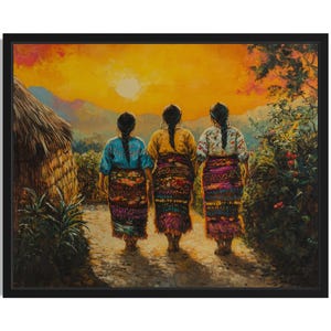 Guatemala Poster Art Print, Caribbean and South America Wall Art Painting Picture Artwork Bedroom Decor