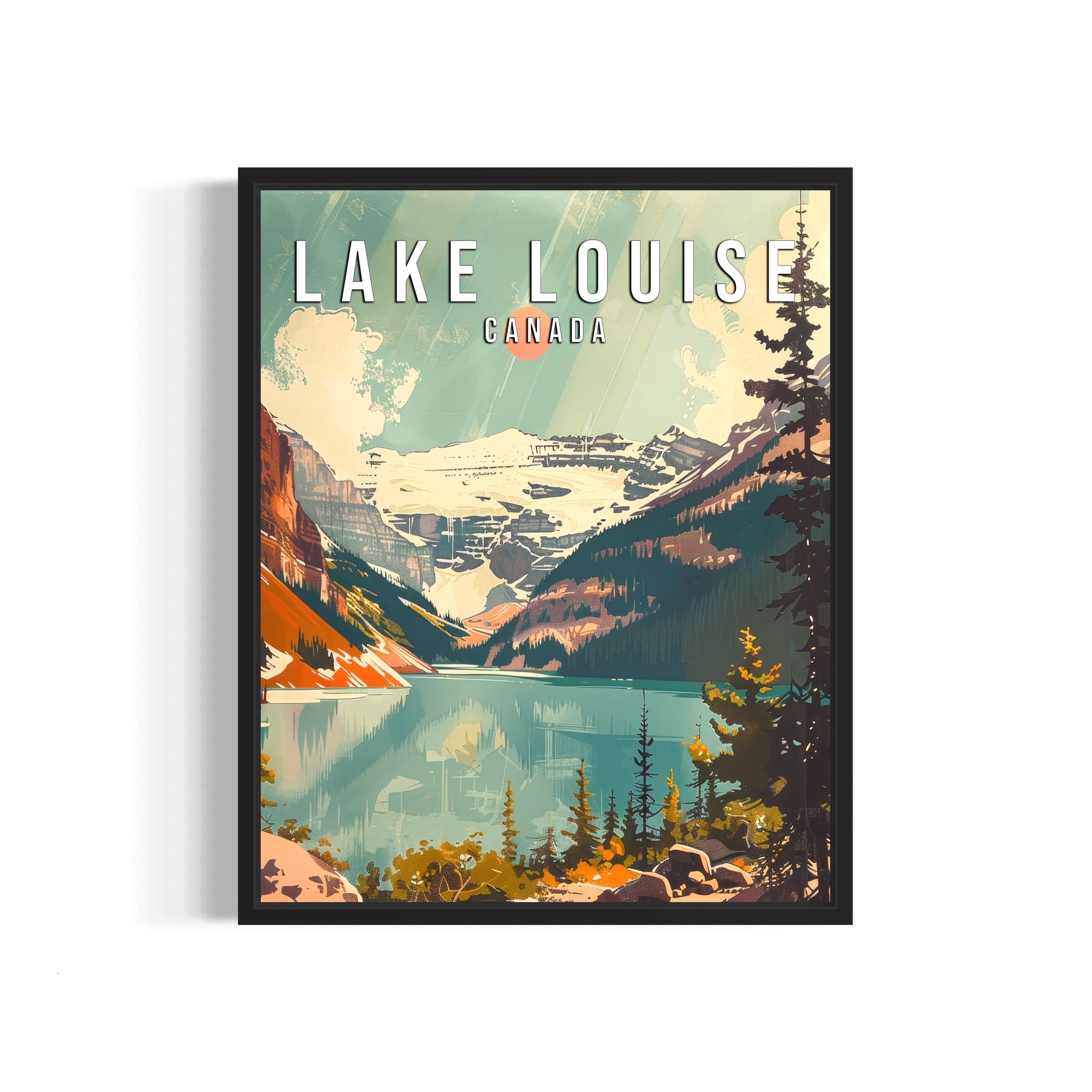 Lake Louise Painting - Etsy Lake Louise Painting - Etsy