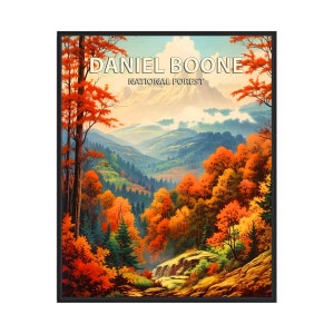 Daniel Boone National Forest Poster Kunstdruck, Retro Nationalpark Geschenke