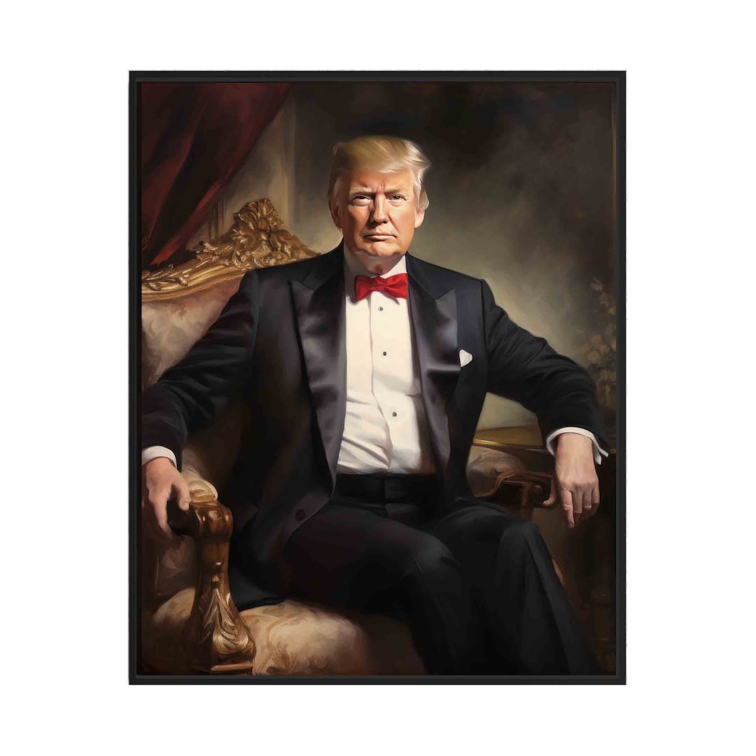Donald Trump Poster Art Print, US President Wall Decor Painting Artwork ...