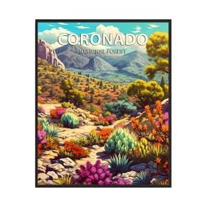 Coronado National Forest Poster Kunstdruck, Retro Nationalpark Geschenke