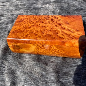 Large Handmade Wooden Jewelry Box Made Of Thuya Burl Wood,Jewelry Organizer,Memory Box,Decorative Storage Box For Women, Gift Box