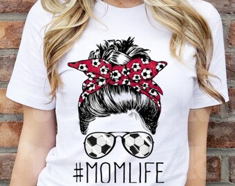 Mom Life / conception numérique / Messy bun soccer mom / Téléchargement instantané - fichier PNG / Mom Life