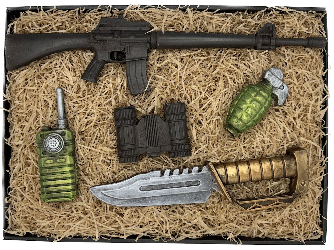 Large Chocolate Set for Soldiers – Gift for Him, Handmade, Military ...