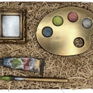 Coffret cadeau pour peintre, coffret de chocolats pour artistes, coffret cadeau pour professeur d'art, inspiration peinture, pinceaux et palette, art
