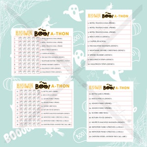 Printable Halloween Family Fun Movie List with rating system, Halloween Movies, Halloween Family Movies, Halloween Fun, Halloween Files