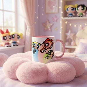 The Powerpuff Girls Mug: Accent Coffee Mug, 11oz