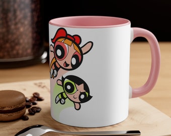 The Powerpuffs Girls Mug, Great gift for any Holiday including Mother day, Father Day, Birthday and Christmas Accent Coffee Mug, 11o