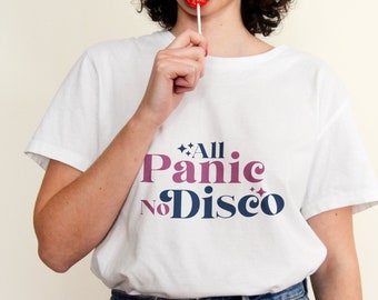 Retro Font SVG | All Panic, no Disco PNG | Sublimation svg Retro Text for Commercial and Personal Use