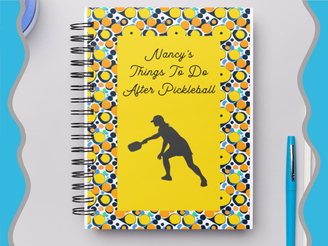 Fresh Pickle Pickleball Skinny Notepad - Vibrant Pickleball Design - The Perfect Gifts For Enthusiasts - 8.5" X 3.5", 50 Sheets - Ideal