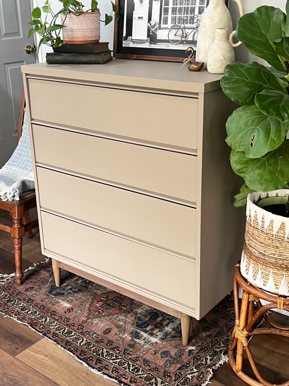 SOLD Refinished Mid Century Modern Vintage Tallboy Dresser - MCM - Boho - Etsy SOLD Refinished Mid Century Modern Vintage Tallboy Dresser - MCM - Boho - Etsy