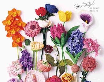Japanisches Häkelbuch - Schöne Häkelblume mit Stickgarn gestrickt (2023) (PDF)