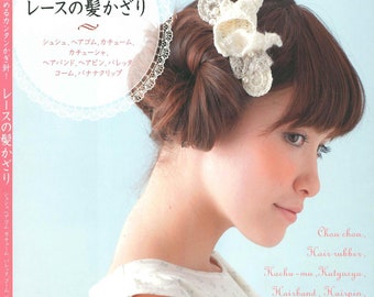 Japanese Crochet Book - Easy Crochet that Can be Knitted in One Day! Lace Hair Wrap (PDF)