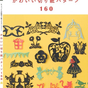 Japanese Cross Stitch Book - Anyone Can Easily Do It in a Little Time! Cute Kirigami Pattern (PDF)
