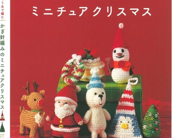 Japanese Crochet Book - Crochet Miniature Christmas Knitting with Embroidery Thread (PDF)