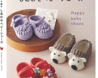 Libro di maglia giapponese Scarpine per neonati Happiness