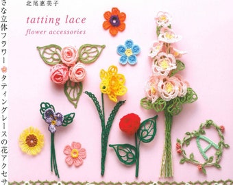 Japanese Tatting Book - Small 3D Flower Tatting Lace Flower Accessories (PDF)