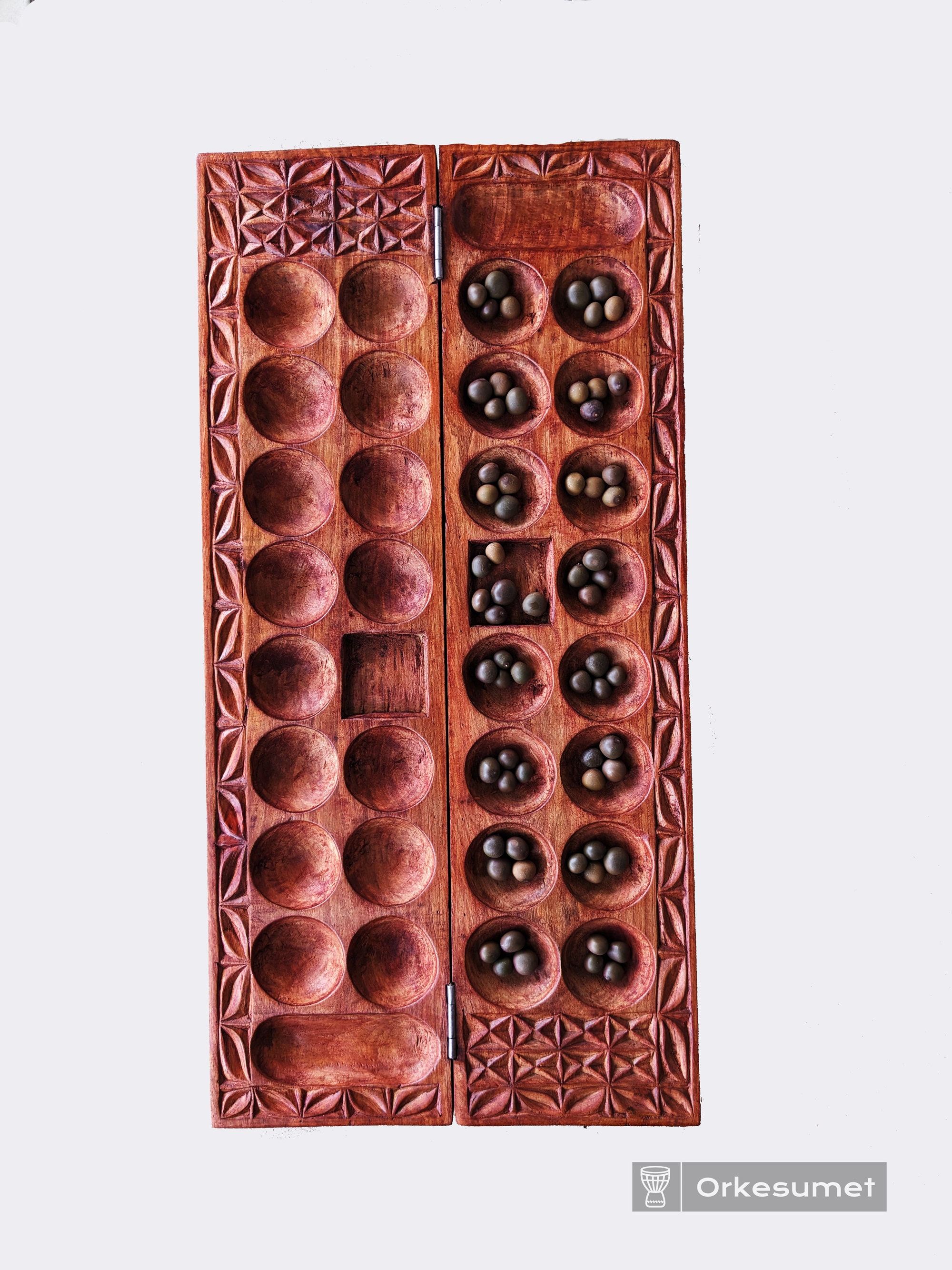 Antique Boa Mancala Tradition African Board Game. Vintage