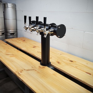 Industrial Style Beer Tower - Terra - Powder Coated Black