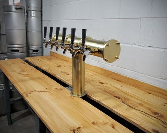 Industrial Style Beer Tower - Terra - Powder Coated Gold