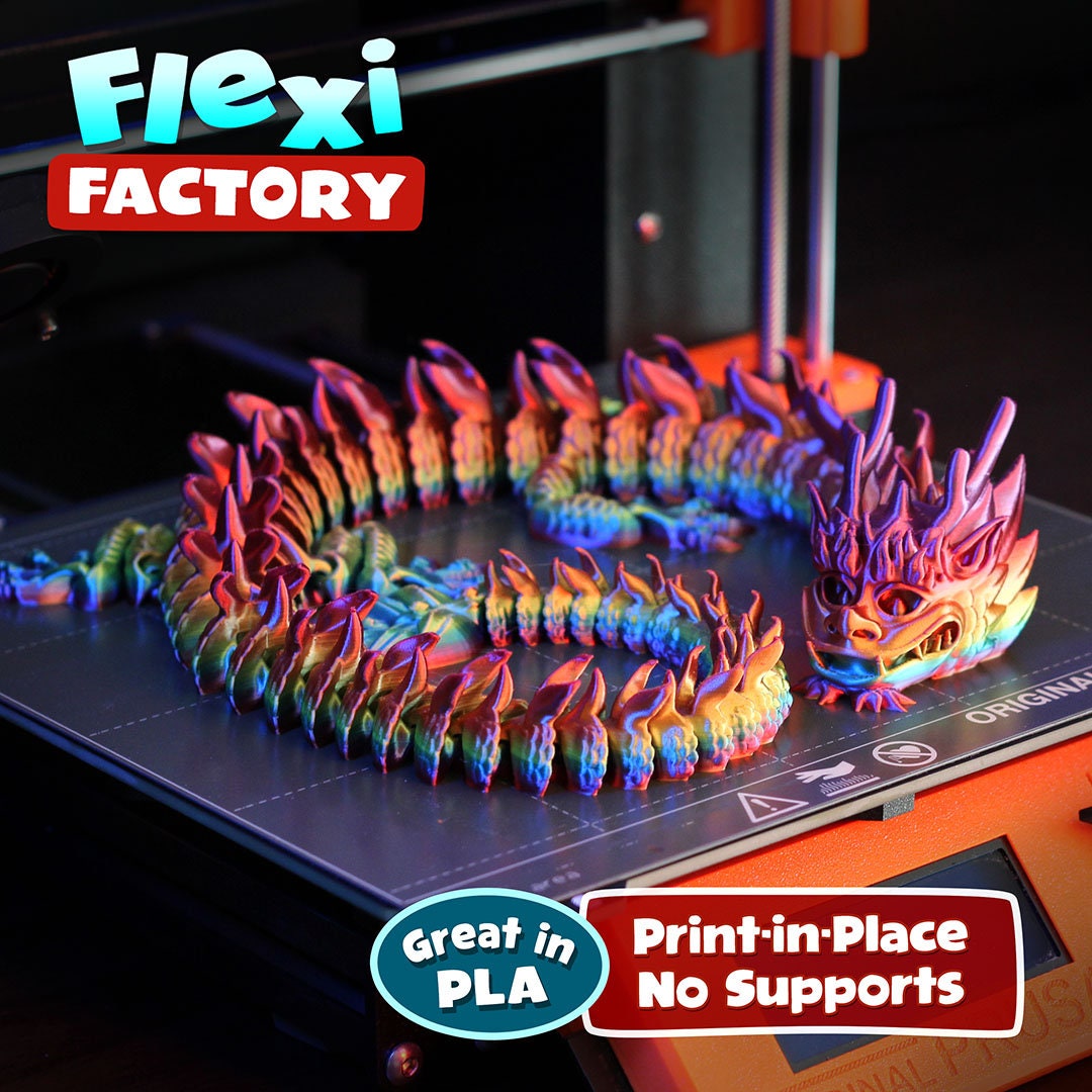 3D print Flexi Print-in-Place Imperial Dragon • made with Creality