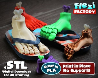 Flexi Factory Print-in-Place Foot- STL for 3D Printing