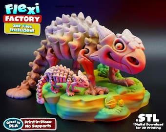 Flexi Factory Skeleton Ankylosaurus with 3MF included!